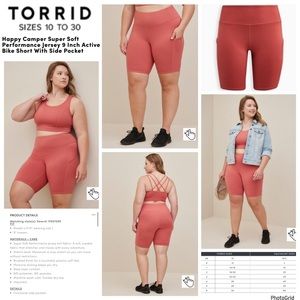 Torrid 6 plus size dusty clay activewear bike shorts NWT
